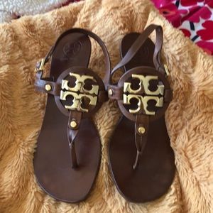 Tory Burch sandals brown leather size 10